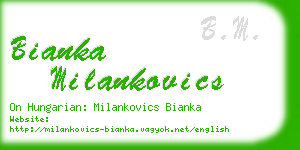 bianka milankovics business card